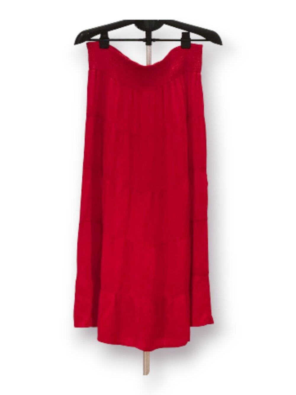 CB Established 1962 Red Tiered Smocked Midi Maxi Skirt 1X Like New
